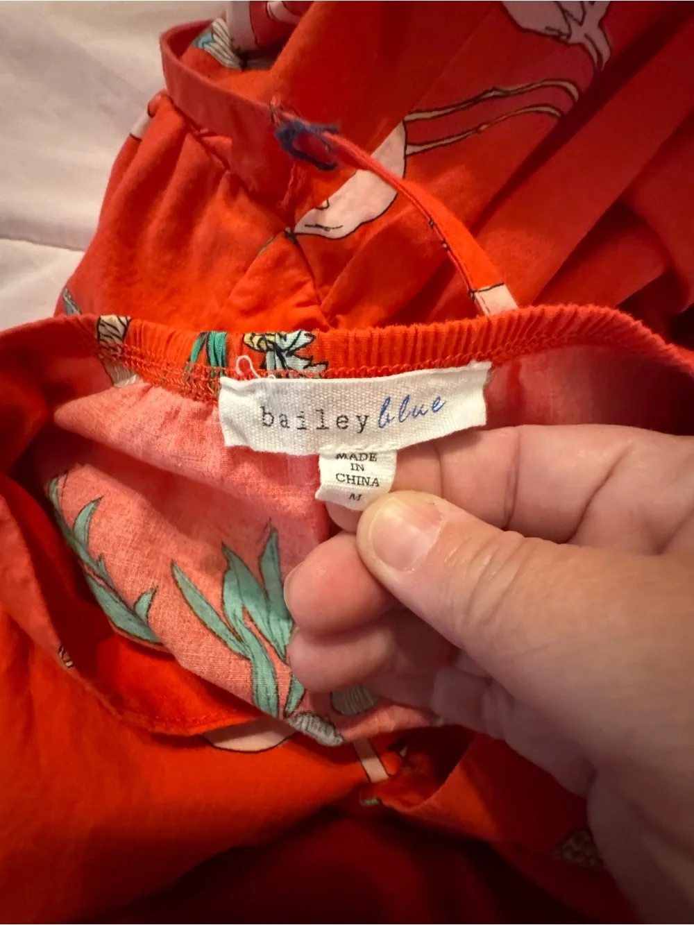 bailey blue Red Flamingo Tropical Tie-Waist Dress